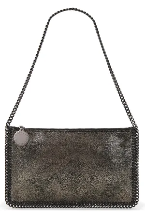 Stella McCartney Falabella Shiny Chamois Pouch in - Metallic Silver. Size all.