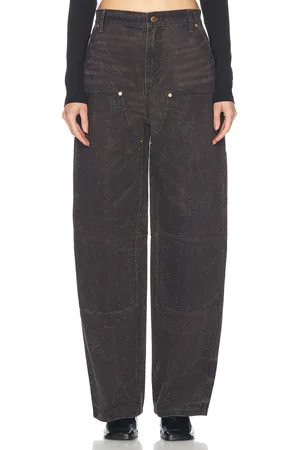 Alexander Wang Hotfix Crystal Carpenter Wide Leg in - Charcoal. Size 25 (also in 28).