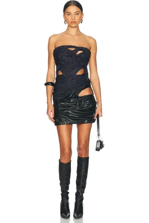 DI PETSA Eros Mini Dress in - Black. Size L (also in M, S).
