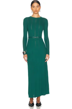 GABRIELA HEARST Imagene Dress in - Green. Size L (also in S).