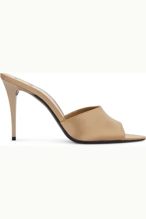 Saint Laurent Giqua Mule Sandal in - Beige. Size 38 (also in 38.5).