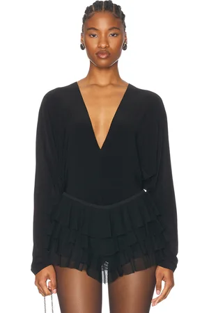 Norma Kamali Dolman V Neck Bodysuit in - . Size L (also in M, S, XL, XS).