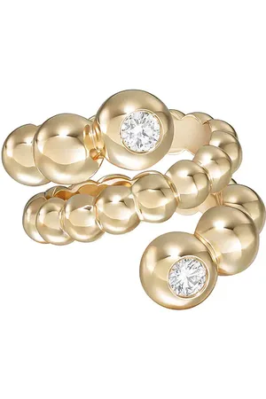 Melissa Kaye Audrey Coil Ring in - Metallic Gold. Size 7 (also in ).