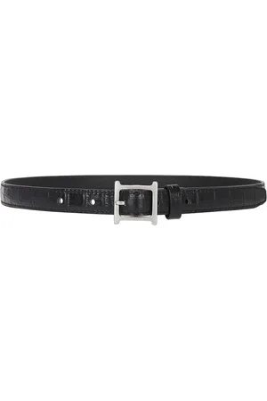 Helsa Logo Mini Waist Belt in - Black. Size L (also in M, S, XL, XS).