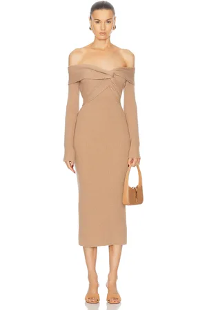 Roland Mouret Cashmere Off Shoulder Midi Dress in - . Size XS (also in ).