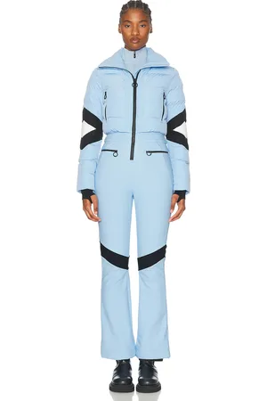 Fusalp Clarisse Ski Suit in Oxygen Noir & Neige - Baby Blue. Size 36 (also in ).