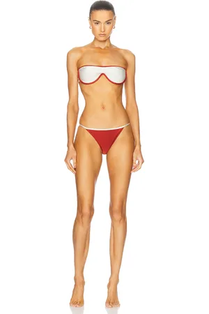 Adriana Degreas Vintage Lily Solid Sunglasses Bikini Set in - Red. Size L (also in ).