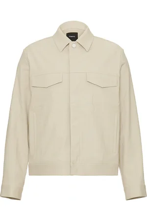 THEORY River Neoteric Twill Jacket in - Cream. Size S (also in ).