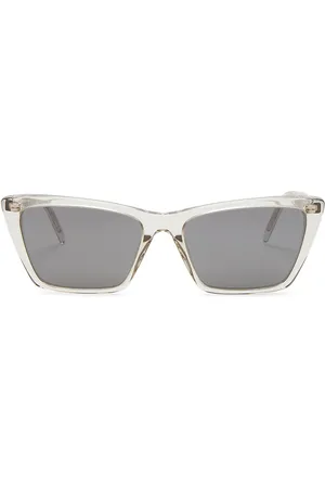 Saint Laurent Thin Mica Sunglasses in - Beige. Size all.