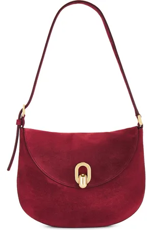 SAVETTE The Small Tondo Hobo Bag in - Burgundy. Size all.
