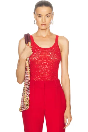 GABRIELA HEARST Pontus Tank Top in - Red. Size L (also in M, S, XS).