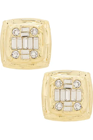 Amina Muaddi Jeanne Earrings in - Metallic Gold. Size all.