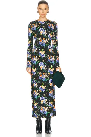 Paco rabanne Long Sleeve Maxi Dress in - Black. Size 34 (also in 36, 38).