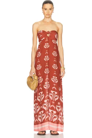 Adriana Degreas Vintage Lily Long Dress in - Brick. Size M (also in ).