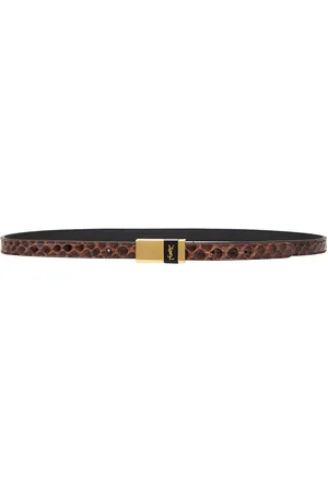 Saint Laurent Leather Belt in - Brown. Size 70 (also in 80, 85, 90).