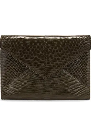 Saint Laurent Lizard Passport Case in - Olive. Size all.