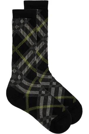 Burberry Check Crew Socks in - Navy. Size M (also in ).