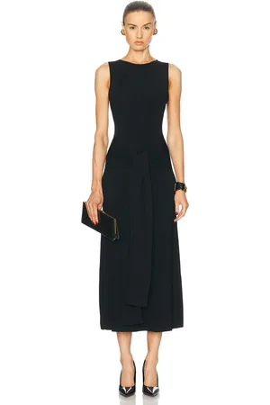 LAPOINTE Matte Viscose Waist Tie Dress in - . Size S (also in ).