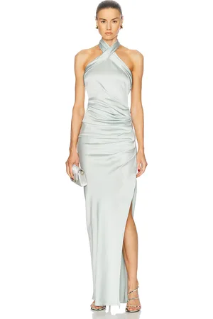 Simkhai Sarabella Halter Neck Dress in - Baby Blue. Size 0 (also in ).