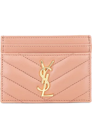 Saint Laurent Card Case in - Coral. Size all.
