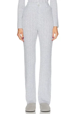 Guest In Residence Cable Cashmere Trouser in - Grey. Size M (also in XL).
