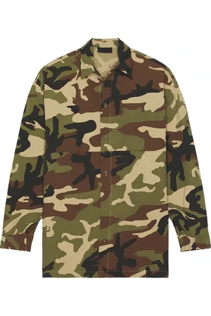 FEAR OF GOD Military Nylon Overshirt in - Green. Size L (also in M, S).