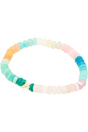 Sydney Evan Tiny Pure Butterfly Opal Rondelle Bracelet in - Metallic Gold. Size all.