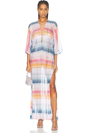 Missoni Long Cover Up in - White,Blue. Size 38 (also in 40).