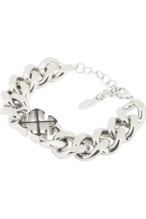 OFF-WHITE Enamel Arrow Bracelet in - Metallic Silver. Size all.