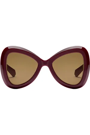 VALENTINO GARAVANI V Gold III Sunglasses in - Burgundy. Size all.