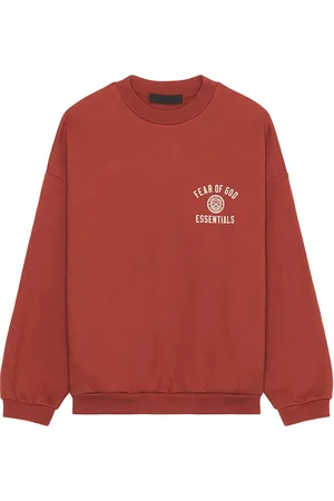 FEAR OF GOD Fleece Crewneck in - Red. Size S (also in XS).