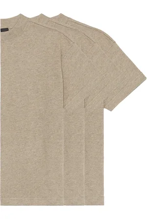 FEAR OF GOD 3 Pack Essential Tee in - Taupe. Size L (also in M, S, XL, XS).
