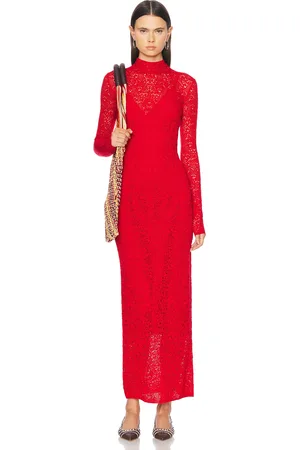GABRIELA HEARST Lethe Dress in - Red. Size L (also in M, S).
