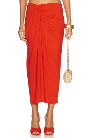 RONNY KOBO Rosalie Skirt in - Red. Size L (also in XS).