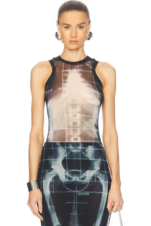 Jean Paul Gaultier Squeletor Bodysuit in Black Navy & Light Blue - Black. Size L (also in M, S, XL, XS, XXS).