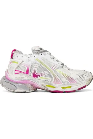 Balenciaga Runner Gradient Sneaker in White Pink Grey & Fluo Yellow - White,Pink. Size 36 (also in 37, 38, 39, 40, 41).