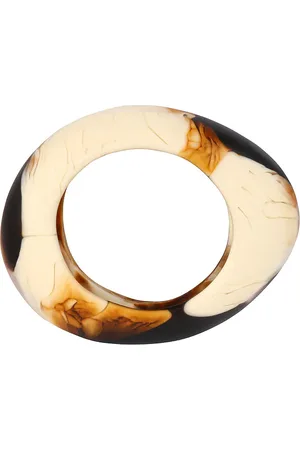 Dinosaur Designs Medium Rock Bangle in - Tan. Size all.