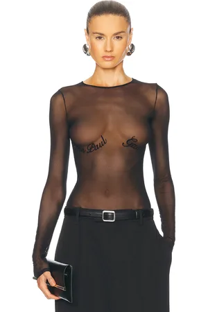 Jean Paul Gaultier Velvet Flock Top in - . Size M (also in S, XS).