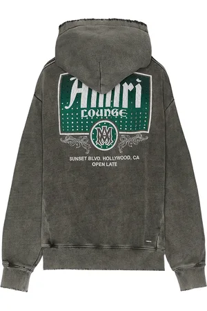 AMIRI Vintage Crystal Lounge Hoodie in - Charcoal. Size L (also in M, S).