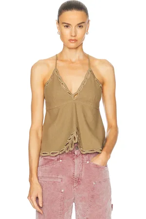 Isabel Marant Tomeki Top in - Olive. Size 34 (also in 36, 38, 42).