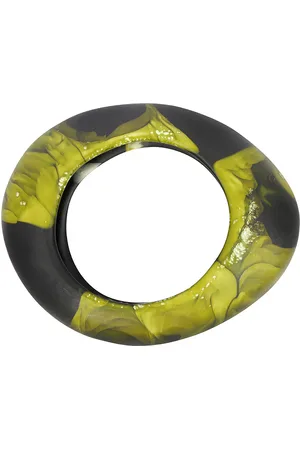 Dinosaur Designs Medium Rock Bangle in - Green. Size all.