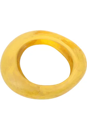 Dinosaur Designs Medium Rock Bangle in - Yellow. Size all.