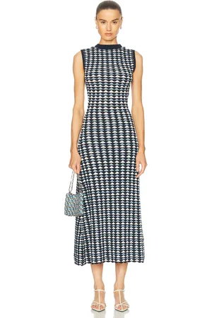 Escvdo Pacifico Maxi Dress in Navy Baby Blue & Ivory - Blue. Size L (also in M, S, XS).