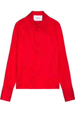 Bianca Saunders Tucker Shirt in - Red. Size L (also in M, S, XL/1X).