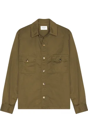 Saint Laurent Yves Overshirt in - Olive. Size L (also in M, S, XL/1X).