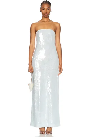 Retrofete Beth Sequin Dress in - Baby Blue. Size L (also in XS, S, M).