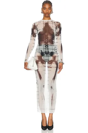 Jean Paul Gaultier Squeletor Long Dress in - White. Size L (also in XXS, XS, S, M, XL).