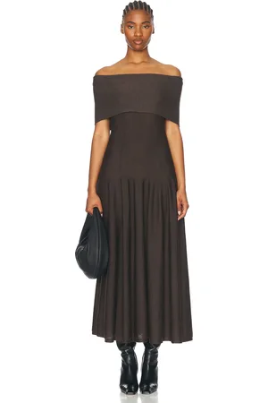 Khaite Ava Dress in - Brown. Size L (also in M, XS).