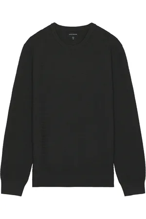 CLUB MONACO Twill Crew Sweater in - Charcoal. Size L (also in M, S, XL/1X).