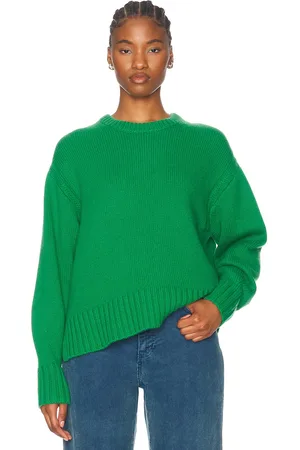 Guest In Residence Cozy Crew Sweater in - Green. Size L (also in M, S, XS).